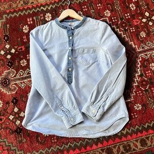 J.Crew Chambray Tunic – Light Blue with Contrast Collar – XS